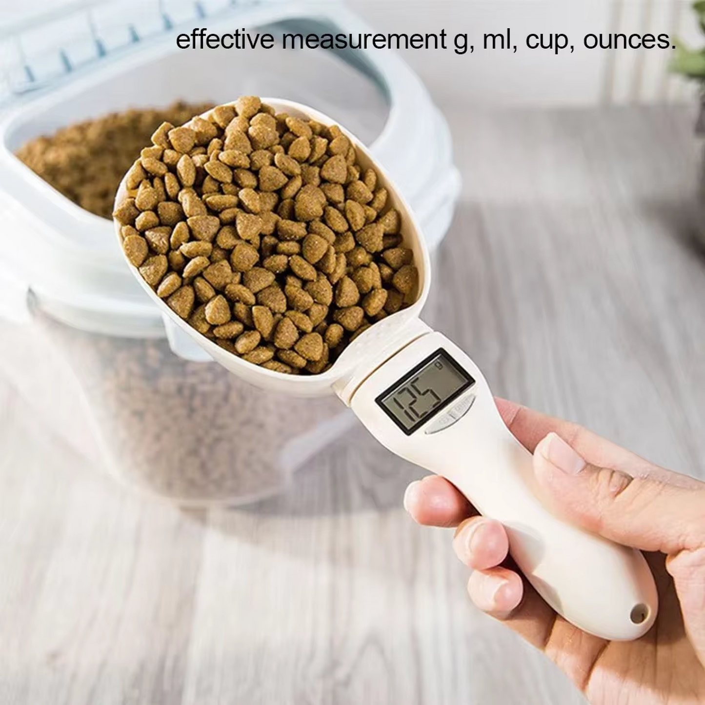 Digital Pet Food Measuring Scoop & Scale with LED Display