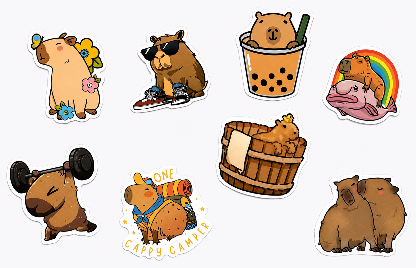 Cute Capybara Stickers